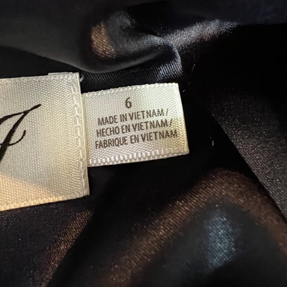 New Eliza J V-Neck Chiffon Long Sleeve Shift Dress Size 6 in Navy Blue - Picture 5 of 13